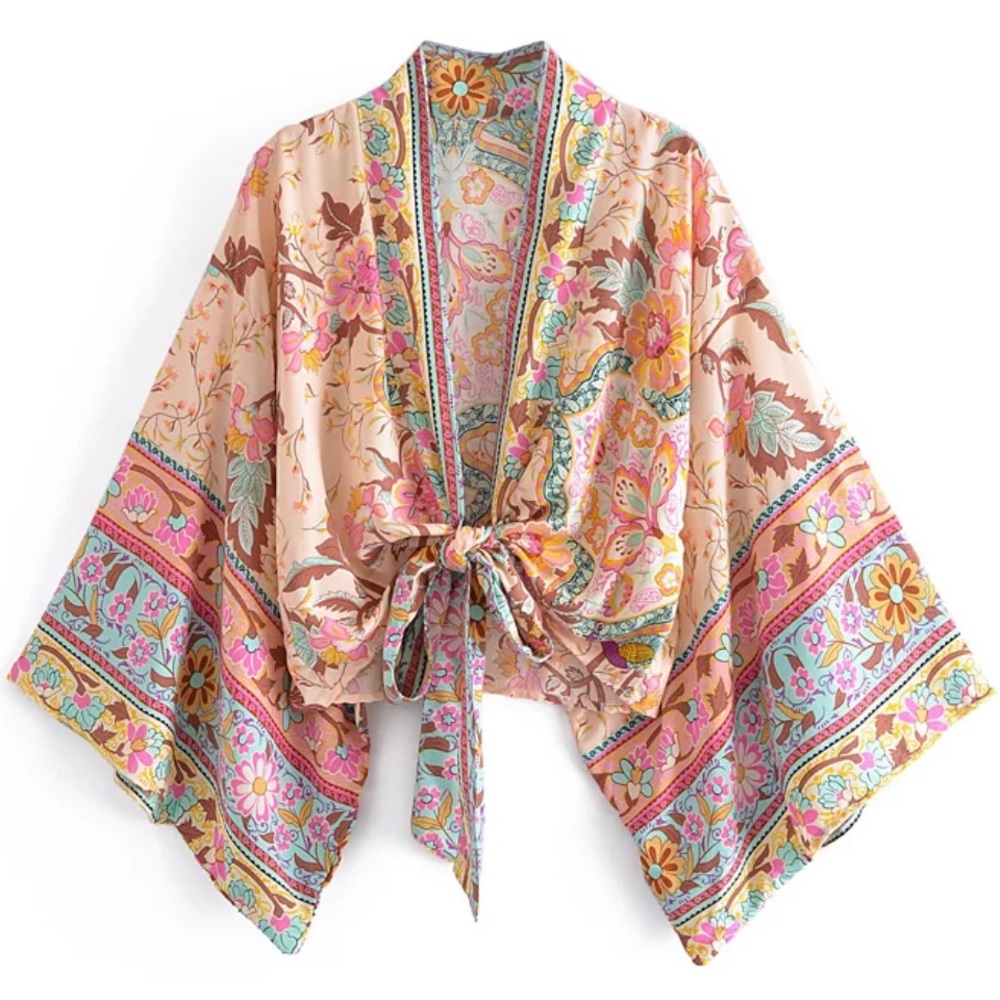 Bohemian Floral print Kimono top  brand new
Cover up